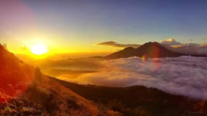 Le lever du soleil à Bali